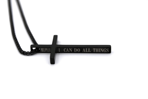 Christian Cross Pendant - Philippians 4:13 I Can Do ALl Things