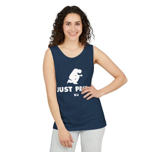 Unisex Tank Top, Just Pray Graphic Tank, Summer Beachwear, Casual Fitness Wear, Inspirational Clothing, Gift for Him/Her