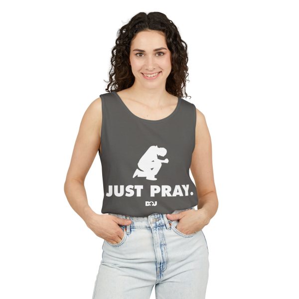 Unisex Tank Top, Just Pray Graphic Tank, Summer Beachwear, Casual Fitness Wear, Inspirational Clothing, Gift for Him/Her