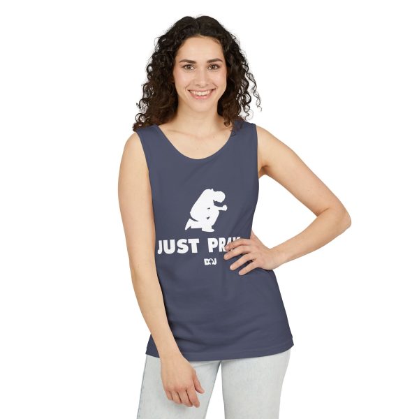 Unisex Tank Top, Just Pray Graphic Tank, Summer Beachwear, Casual Fitness Wear, Inspirational Clothing, Gift for Him/Her