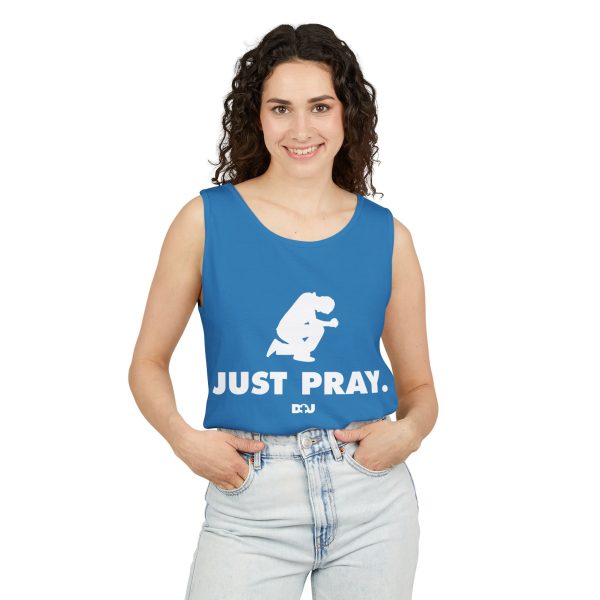 Unisex Tank Top, Just Pray Graphic Tank, Summer Beachwear, Casual Fitness Wear, Inspirational Clothing, Gift for Him/Her