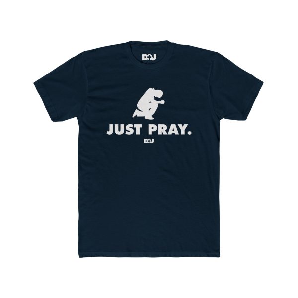 Solid Midnight Navy Unisex Cotton Shirt - Just Pray