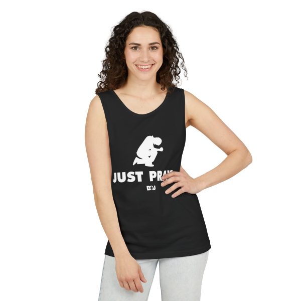 Unisex Tank Top, Just Pray Graphic Tank, Summer Beachwear, Casual Fitness Wear, Inspirational Clothing, Gift for Him/Her