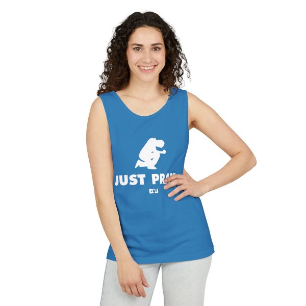 Unisex Tank Top, Just Pray Graphic Tank, Summer Beachwear, Casual Fitness Wear, Inspirational Clothing, Gift for Him/Her
