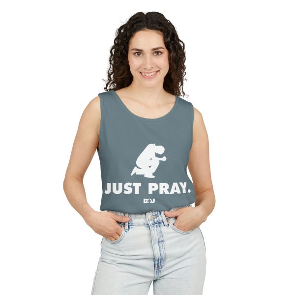 Unisex Tank Top, Just Pray Graphic Tank, Summer Beachwear, Casual Fitness Wear, Inspirational Clothing, Gift for Him/Her