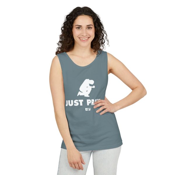 Unisex Tank Top, Just Pray Graphic Tank, Summer Beachwear, Casual Fitness Wear, Inspirational Clothing, Gift for Him/Her