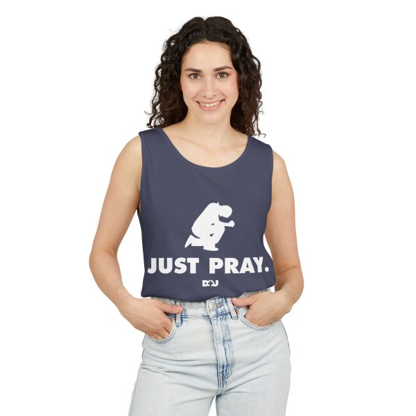 Unisex Tank Top, Just Pray Graphic Tank, Summer Beachwear, Casual Fitness Wear, Inspirational Clothing, Gift for Him/Her