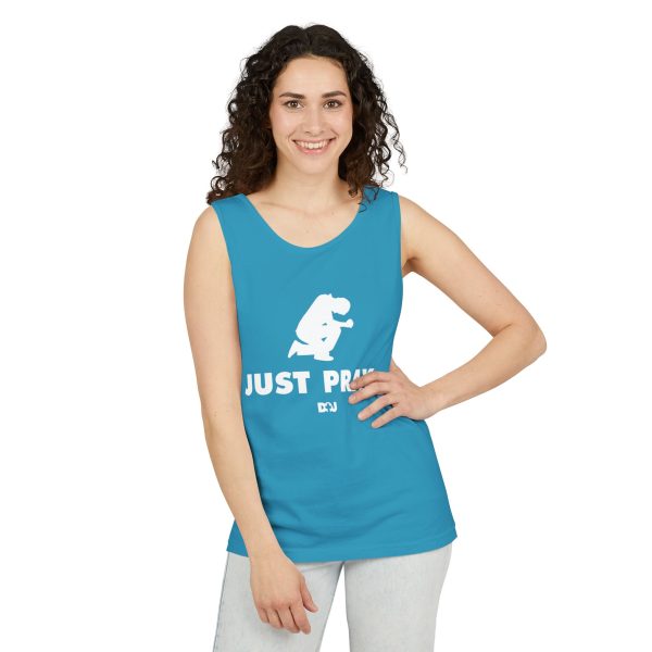 Unisex Tank Top, Just Pray Graphic Tank, Summer Beachwear, Casual Fitness Wear, Inspirational Clothing, Gift for Him/Her