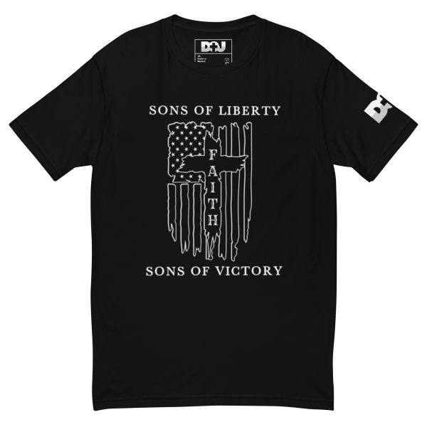 oft cotton blend short-sleeve shirt - black - Liberty and Victory