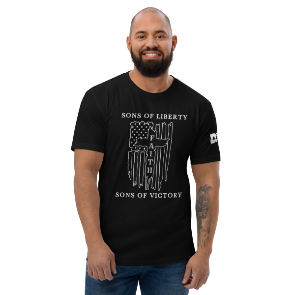 oft cotton blend short-sleeve shirt - black - Liberty and Victory