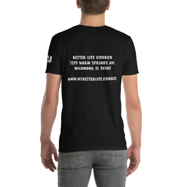 Soft cotton blend short-sleeve shirt - black - BLC- Back View