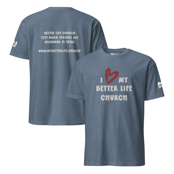 Heather IndigoSoft cotton blend short-sleeve shirt - Better Life Church
