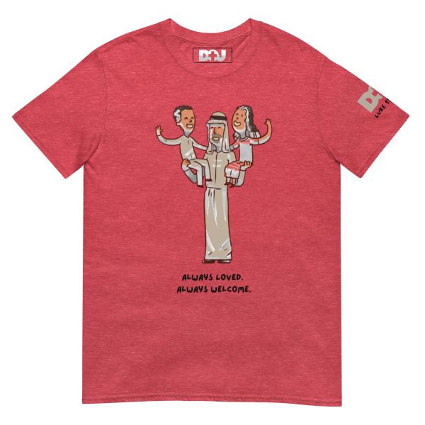 Unisex Soft Cotton Tee Heather Red