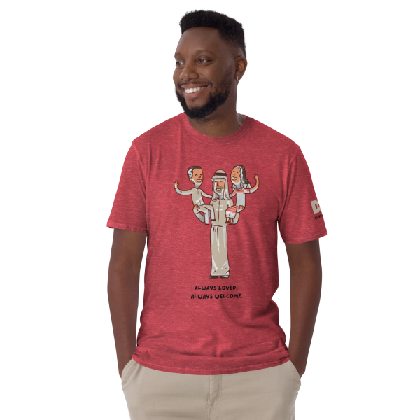 Unisex Soft Cotton Tee Heather Red