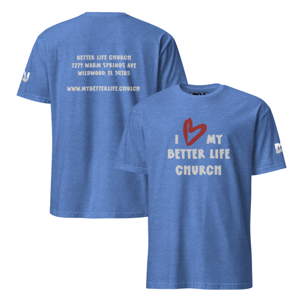 Heather Royal Soft cotton blend short-sleeve shirt - BLC