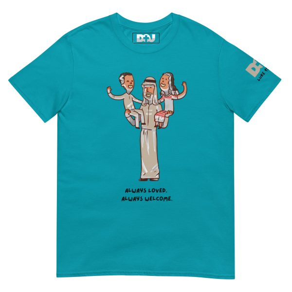 Unisex Soft Cotton Tee Tropical Blue