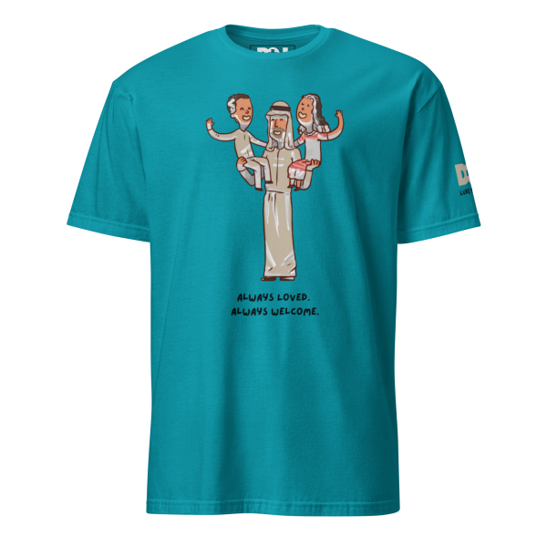 Unisex Soft Cotton Tee Tropical Blue