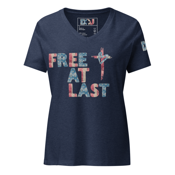 Free At Last - Women’s relaxed v-neck t-shirt