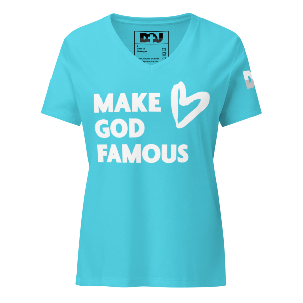 Make God Famous - Women’s relaxed v-neck t-shirt